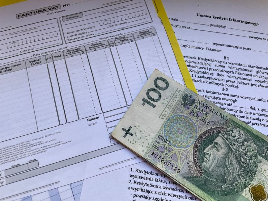 Billing statements spread across a desk